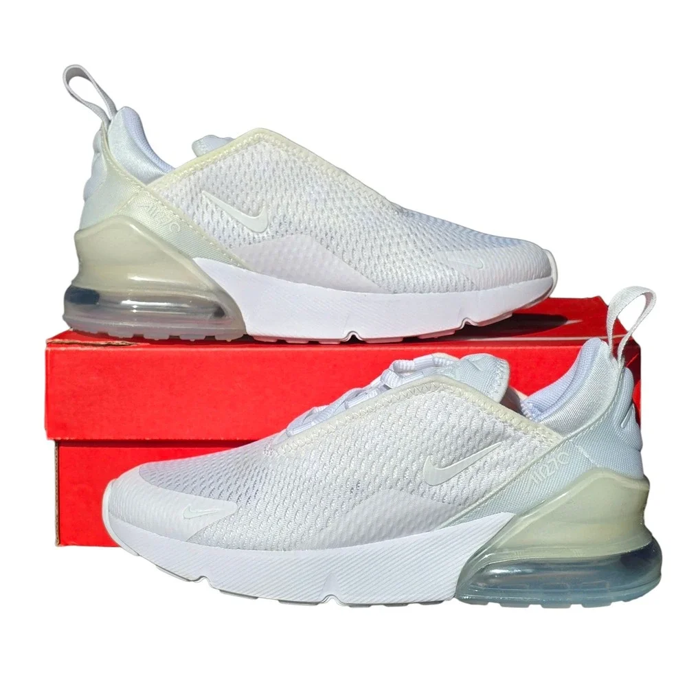 Nike Air Max 270 White‎ Sneakers Youth Size 2Y